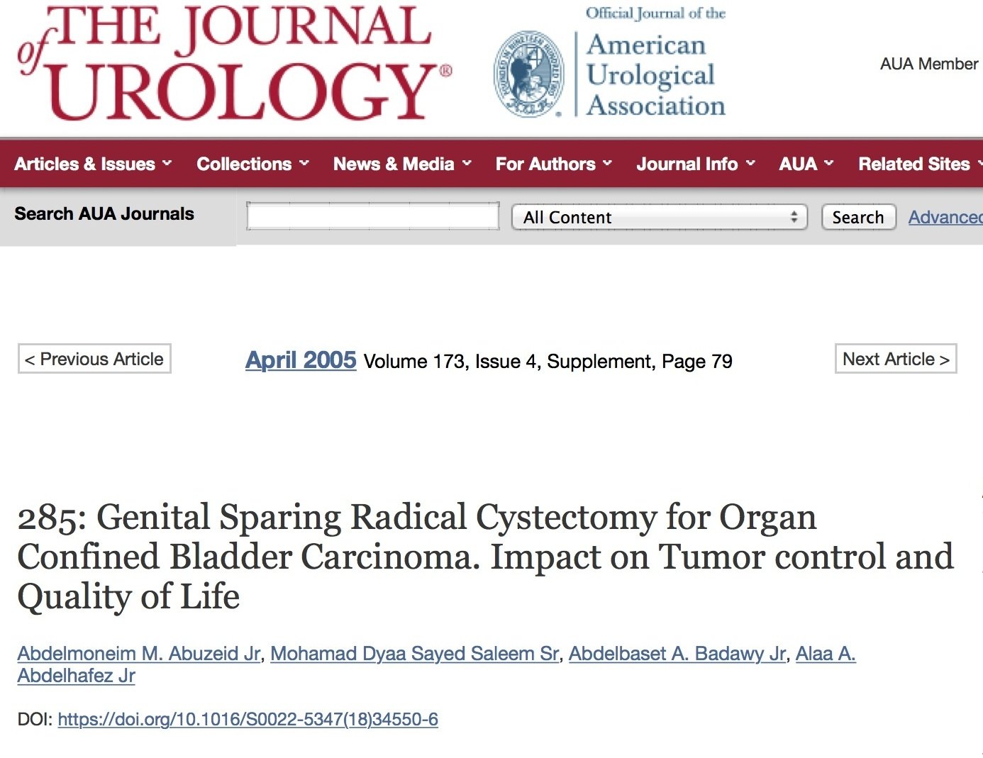 Genital sparing Radicale Cystectomy For Organ Confined bladder Carcinoma.  Impact on tumor Control And Quality Of  Life